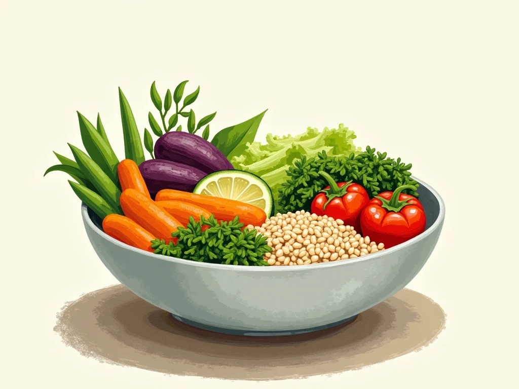 Illustration af en plantebaseret skål som invitation til dialog med Quomlarebrix